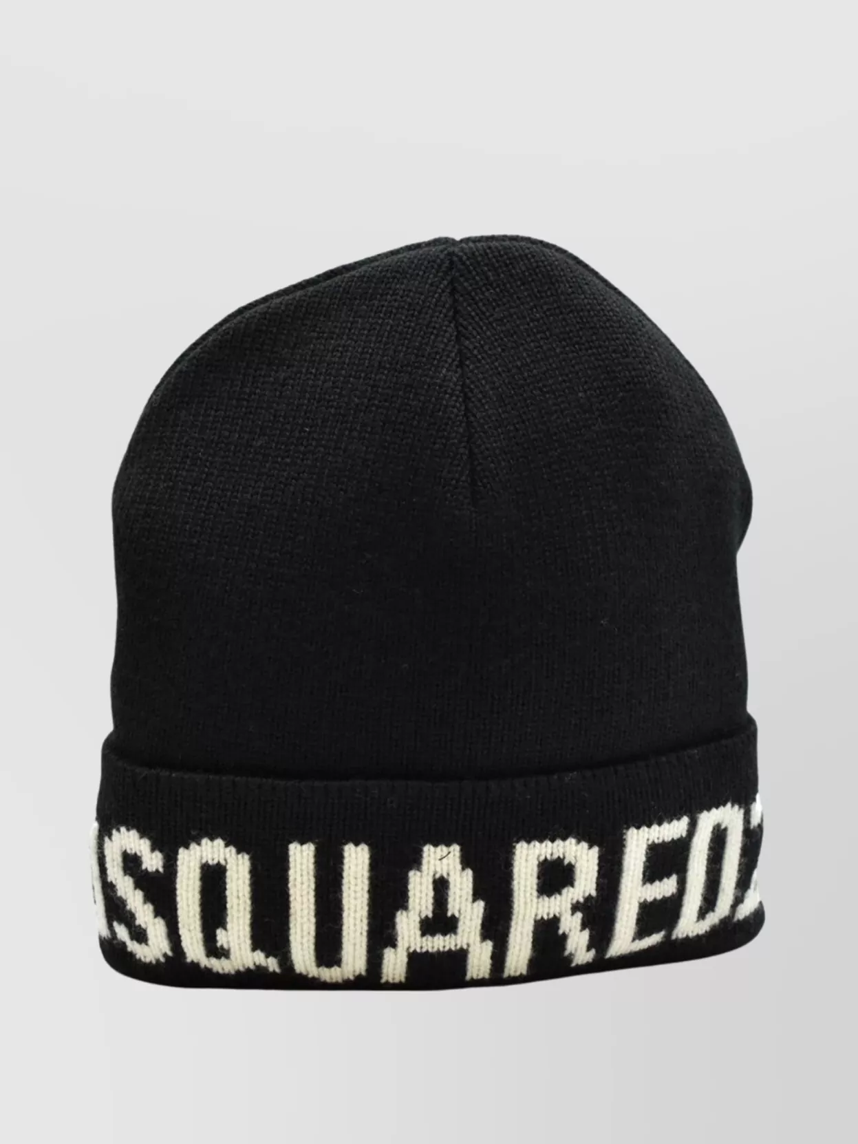Dsquared2 Brim Folded Ribbed Texture Hats In Black