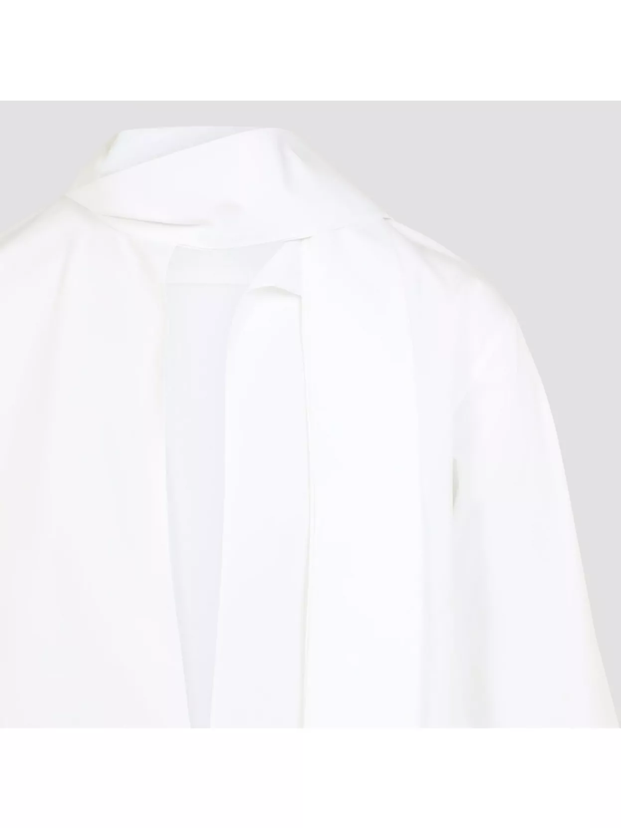 Alaïa Elegant Cotton Scarf Blouse For Women In White