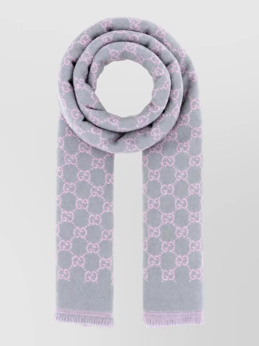 Gucci wool monogram scarf