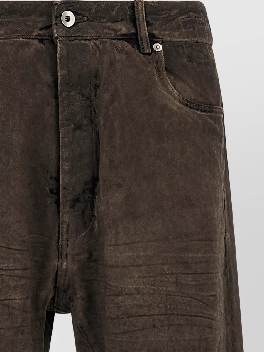 Rick Owens Drkshdw Cotton Wide-Leg Mid-Rise Jeans