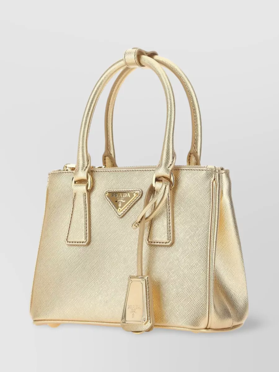 Prada Galleria Saffiano Leather Mini-bag In Neutrals