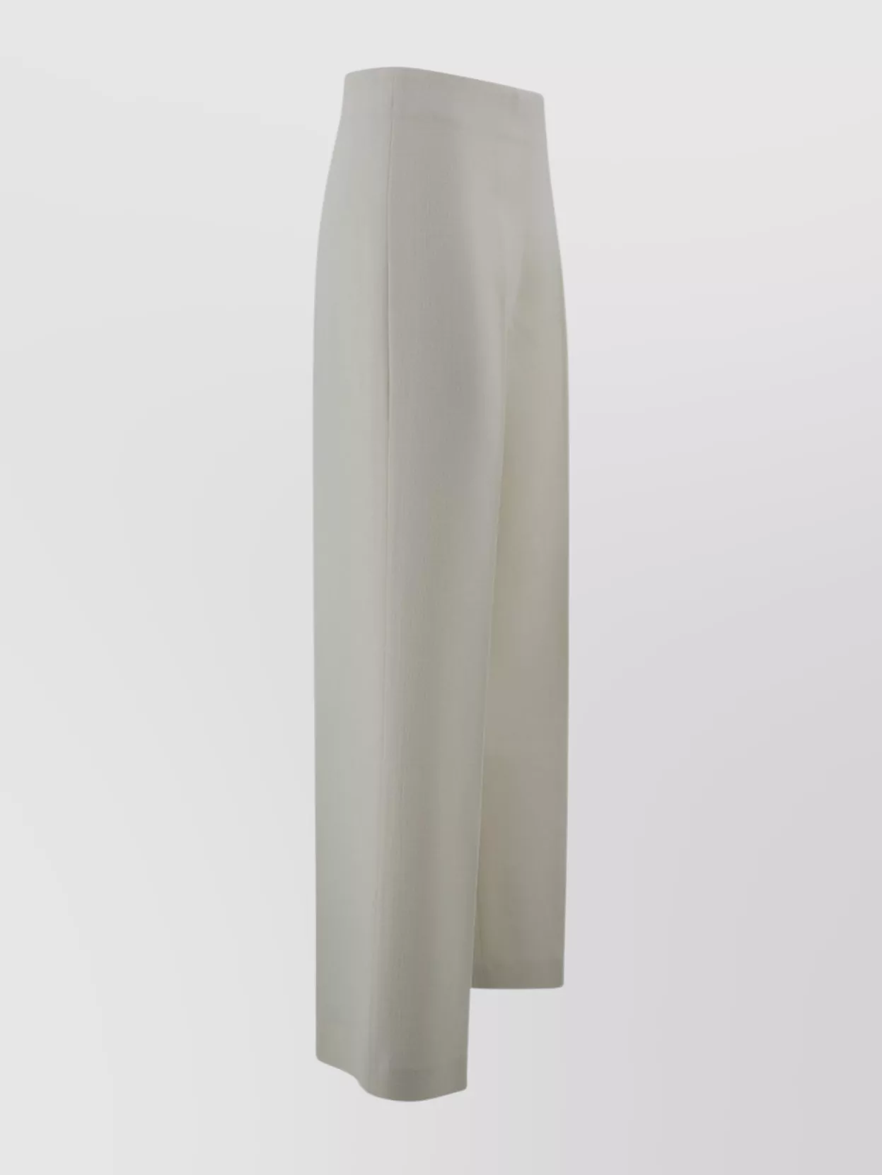 Parosh Relaxed Fit Textured Fabric Wide Leg Trousers