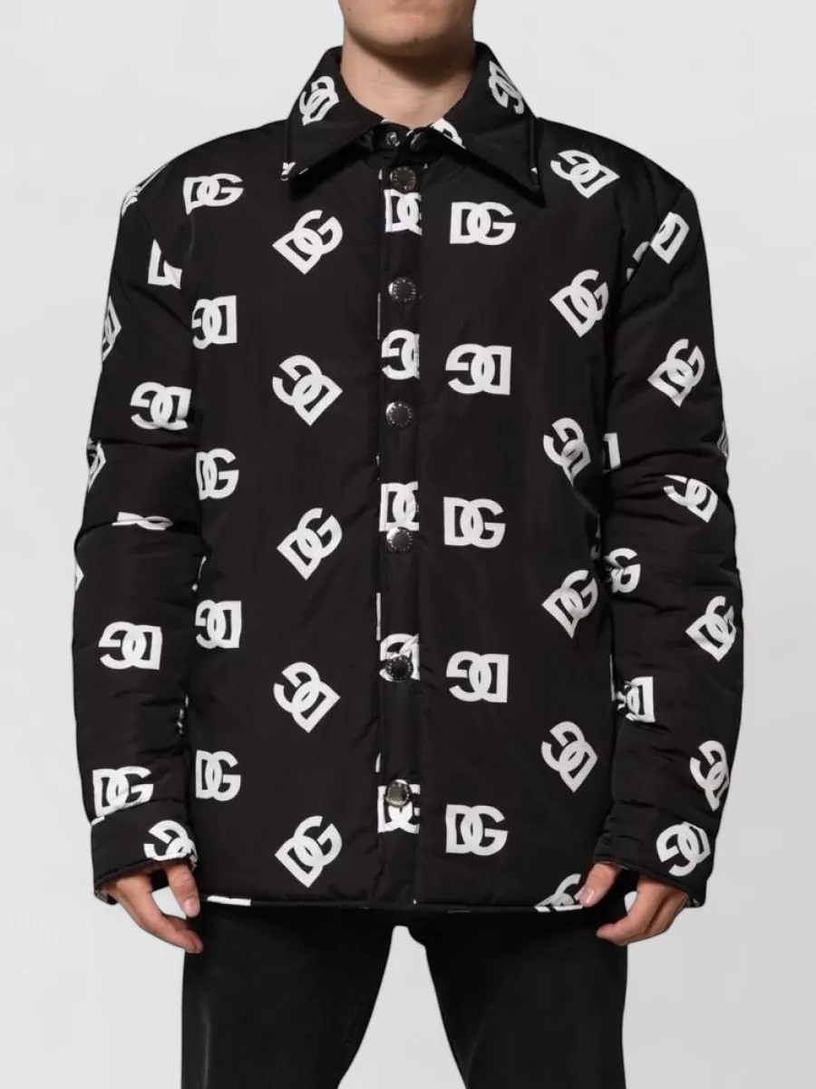Dolce&Gabbana Logo-print nylon padded jacket