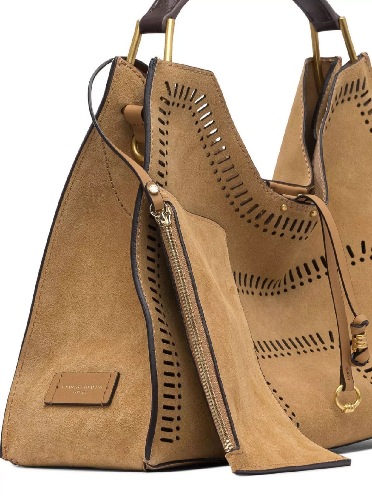 Gianni Chiarini Handle Suede Perforated Strap