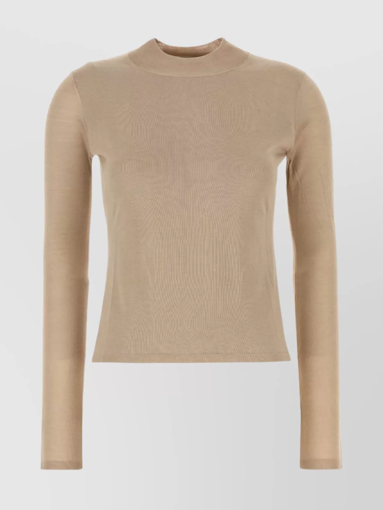 Max Mara Maglione Falesia In Seta Cappuccino Donna In Neutral