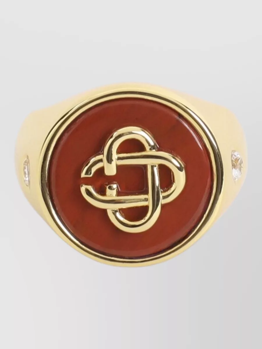 Casablanca brass signet ring