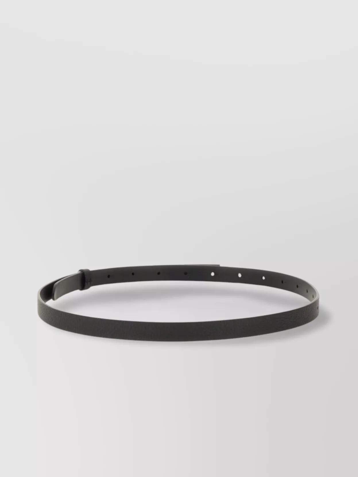 Mm6 Maison Margiela Leather Belt With Adjustable Length And Multiple Holes