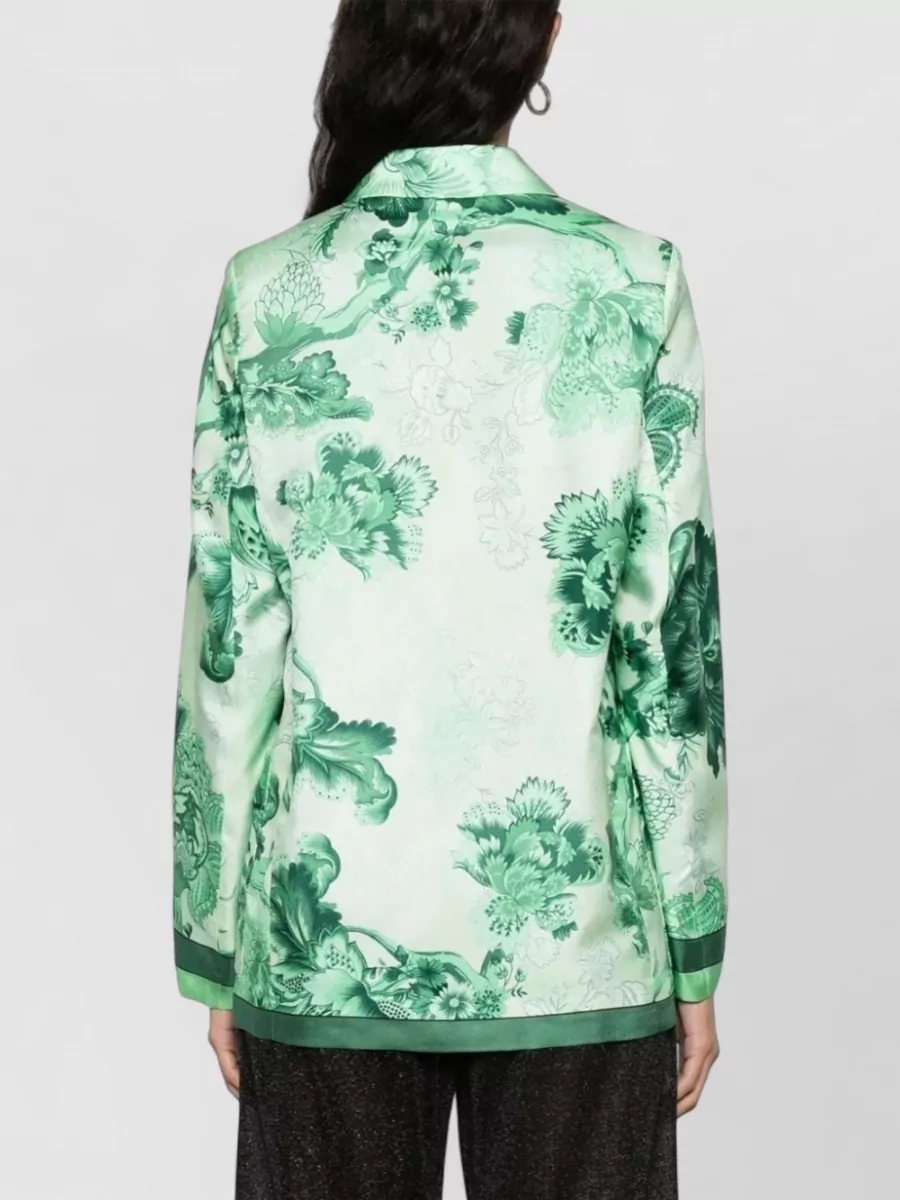 F.r.s For Restless Sleepers Silk Floral Print Double-Breasted Blazer