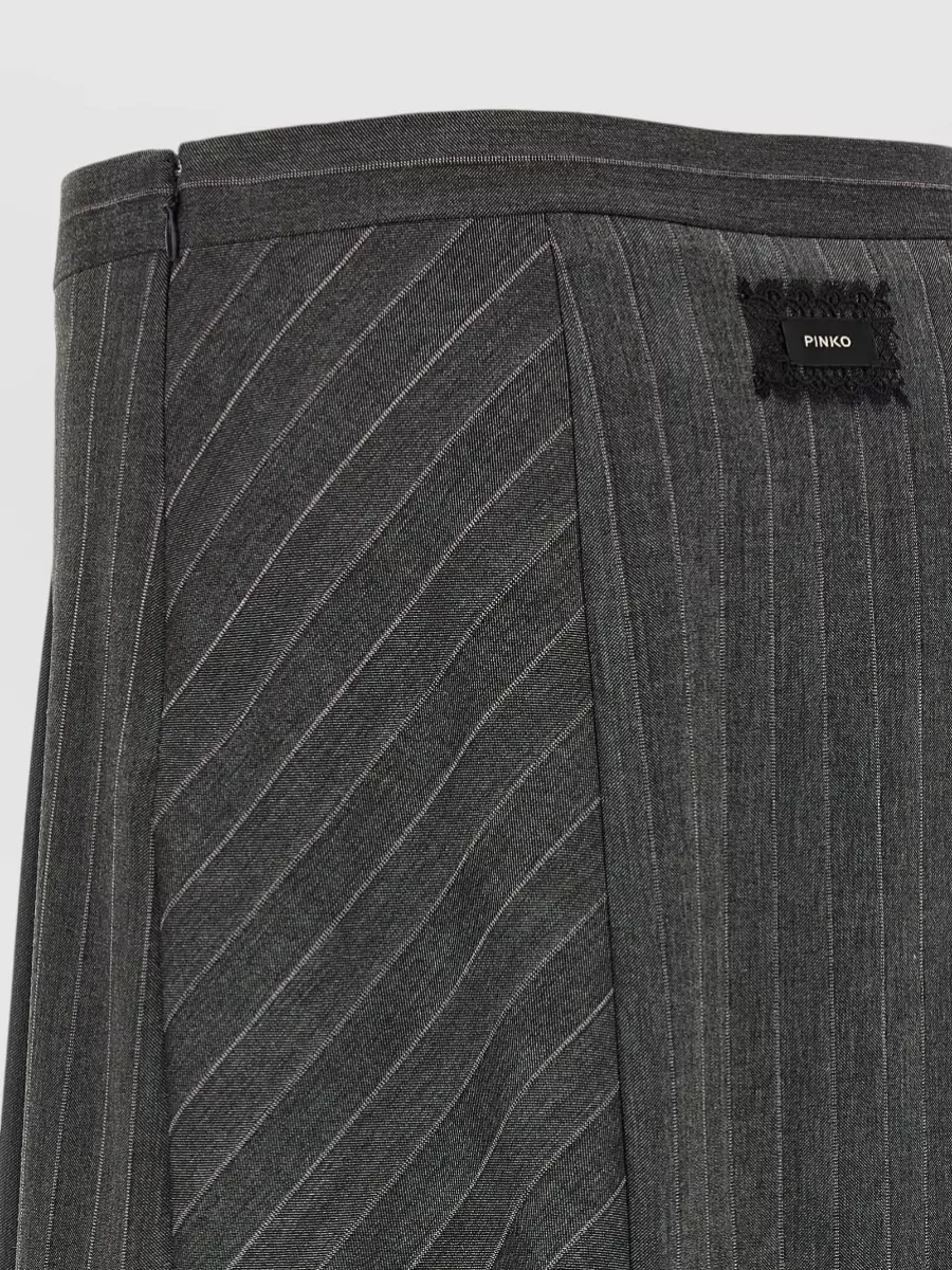 Pinko Pinstripe Mini Flared Skirt