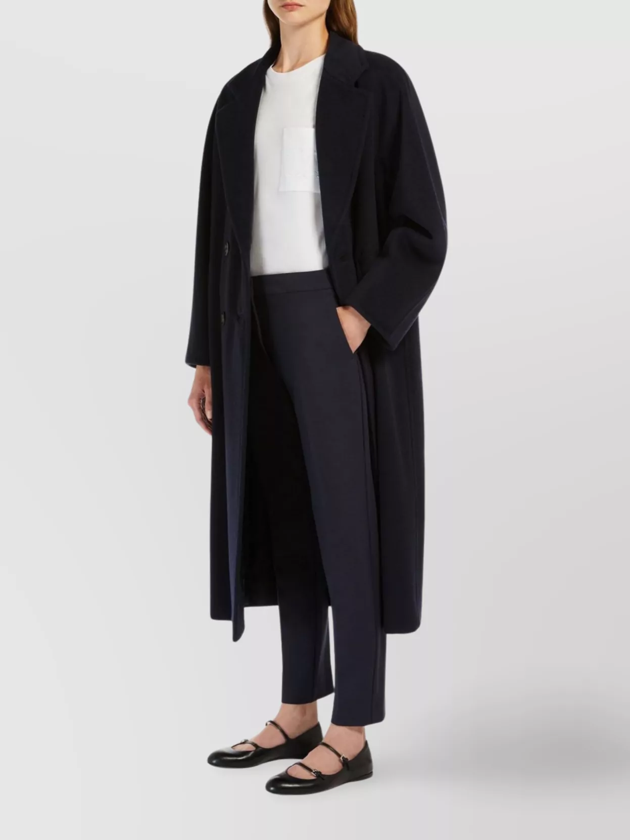 Max Mara Straight Line Double Jersey Trousers With Pockets
