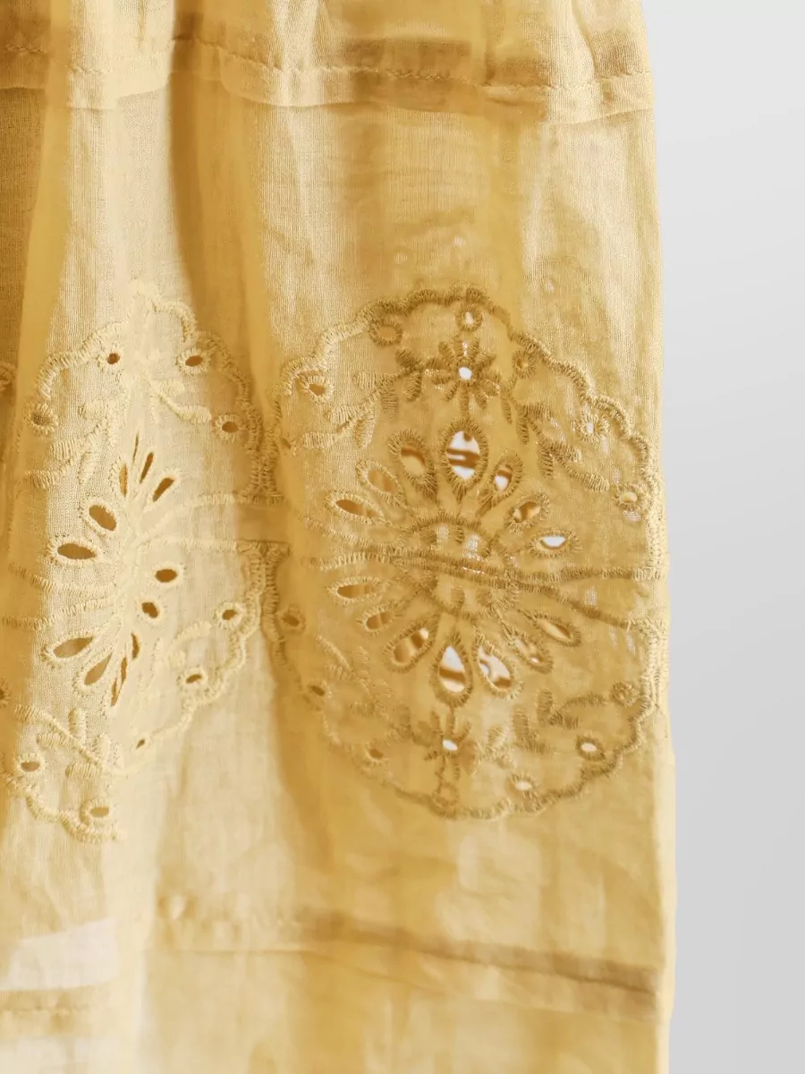 Isabel Marant Etoile Tiered Embroidery Mini Skirt Elastic Lace