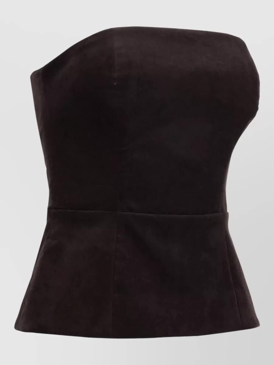 Parosh Strapless Bustier Top Fitted Silhouette