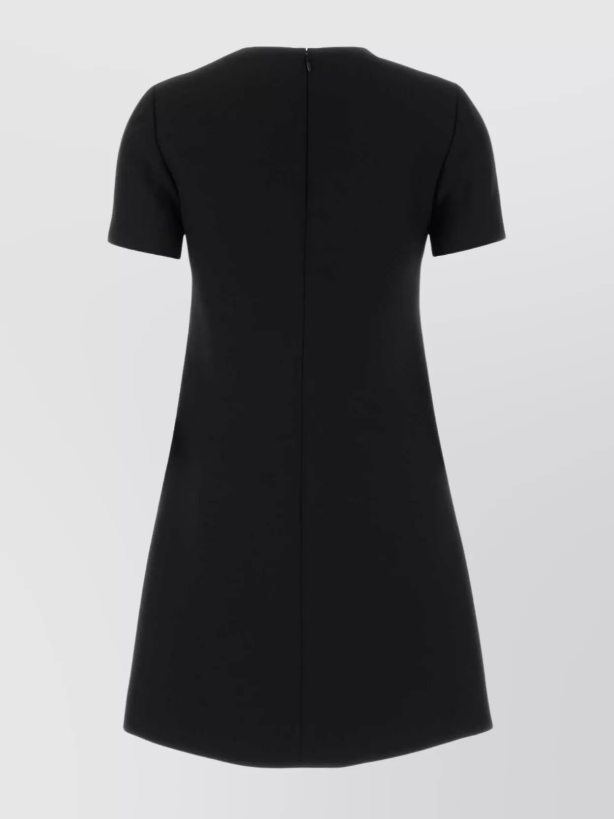 Valentino Wool Dress With Bow Accents And Round Neckline In Black