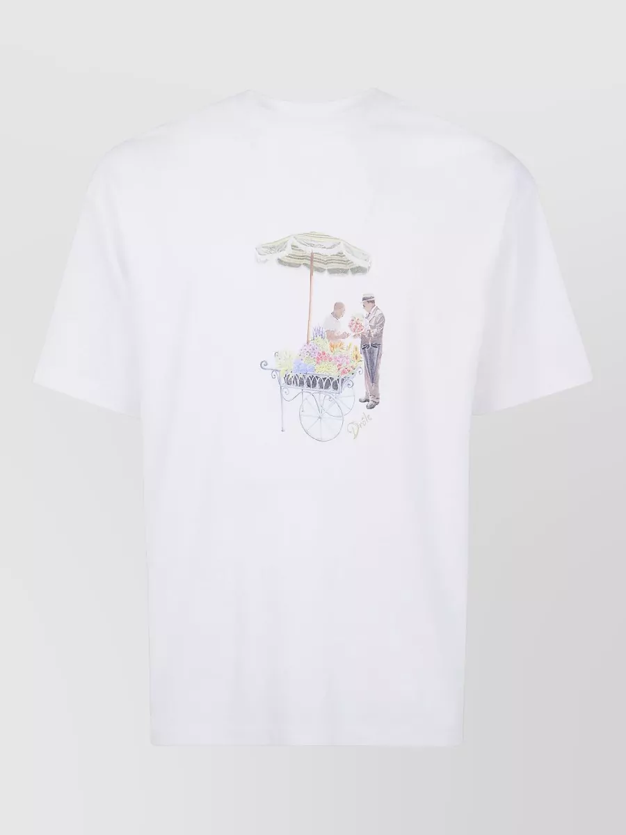 Drôle De Monsieur Fleuriste Graphic Print Short Sleeve T-Shirt