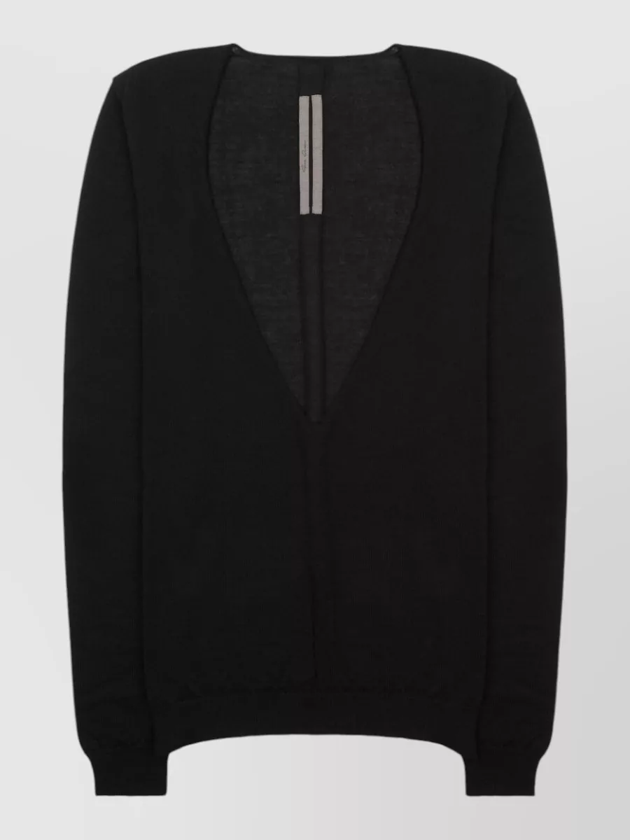Rick Owens wool v-neck sweater