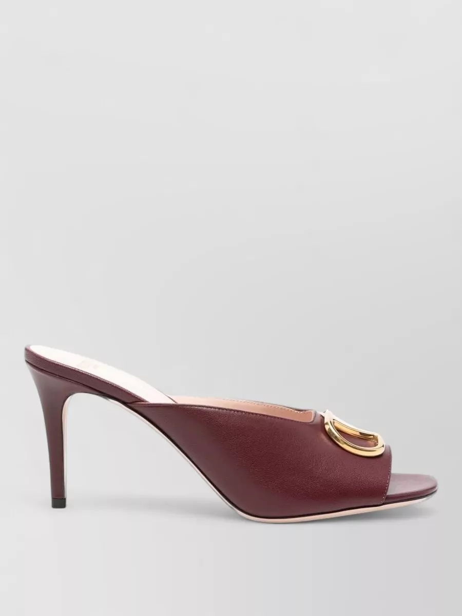 Valentino Garavani Leather Open-Toe Stiletto-Heel Mules