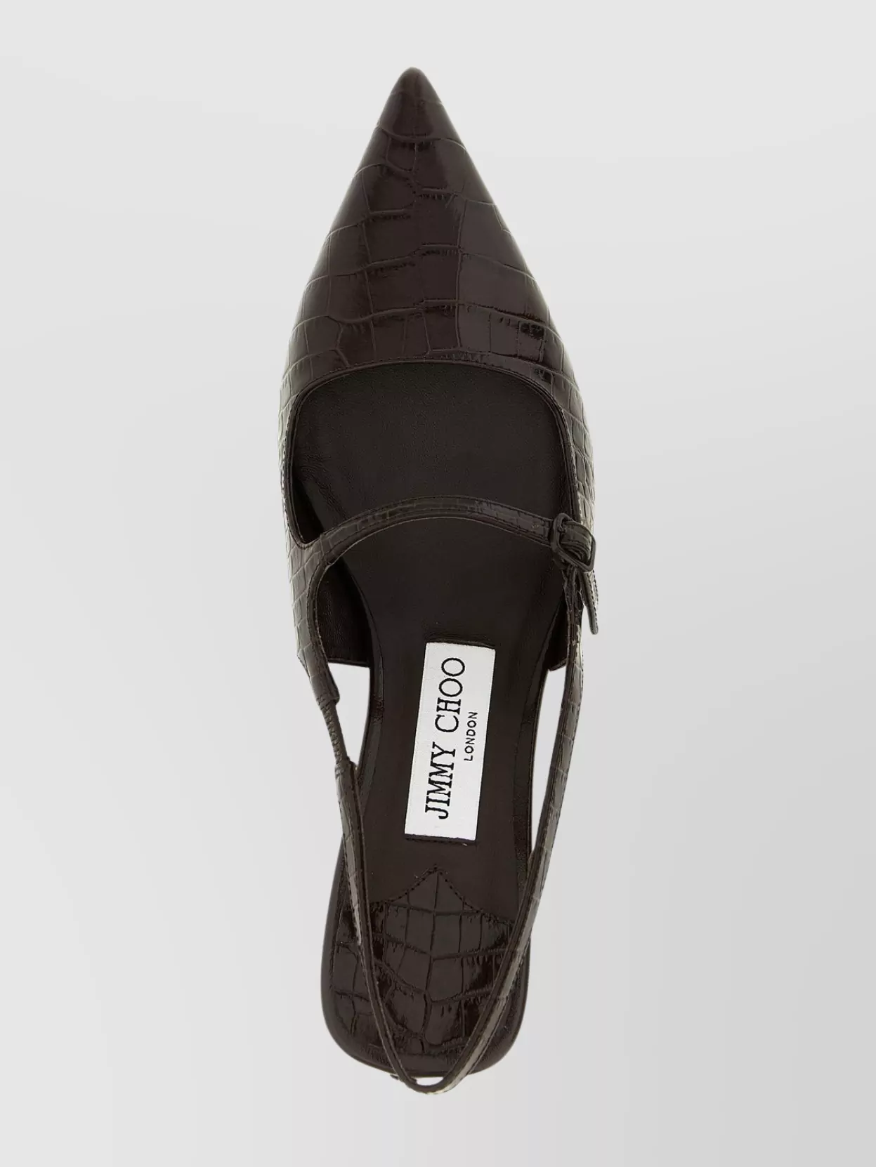 Jimmy Choo Slingback With Buckle And Crocodile Texture