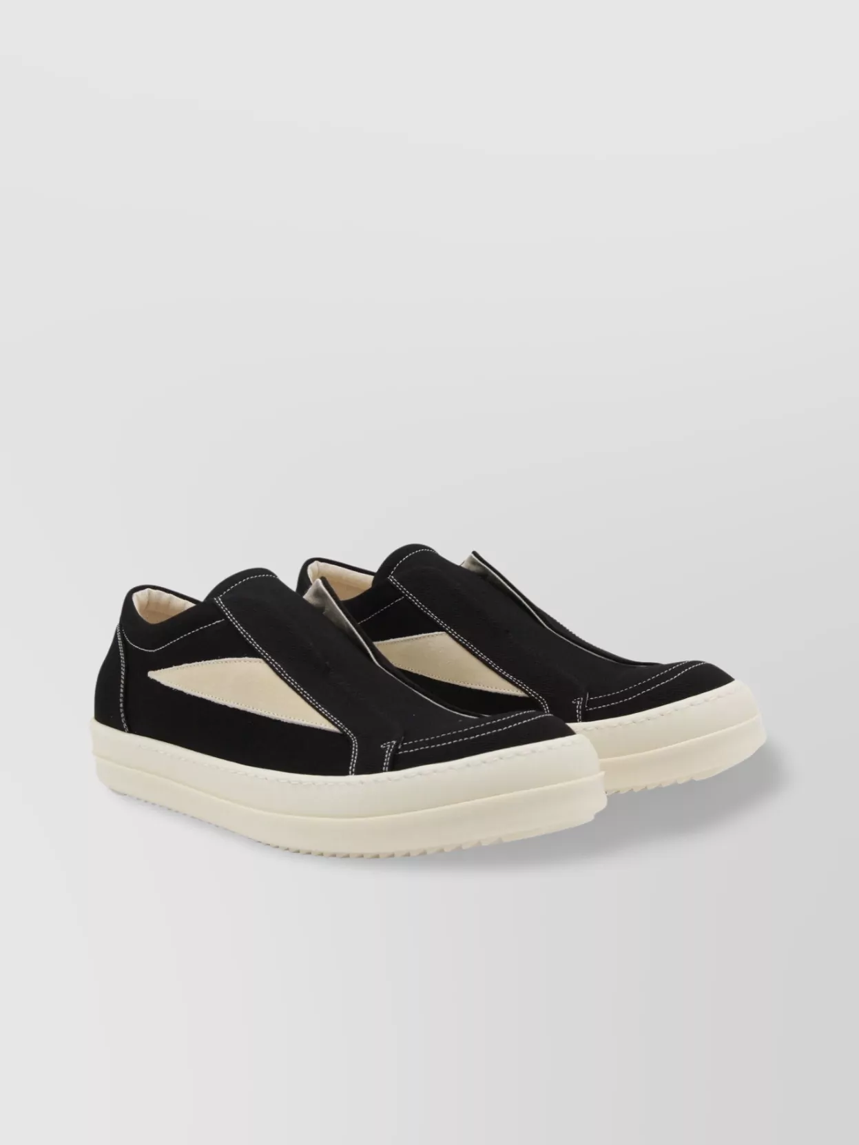 Rick Owens Drkshdw Low Top Sneakers Contrast Stitching