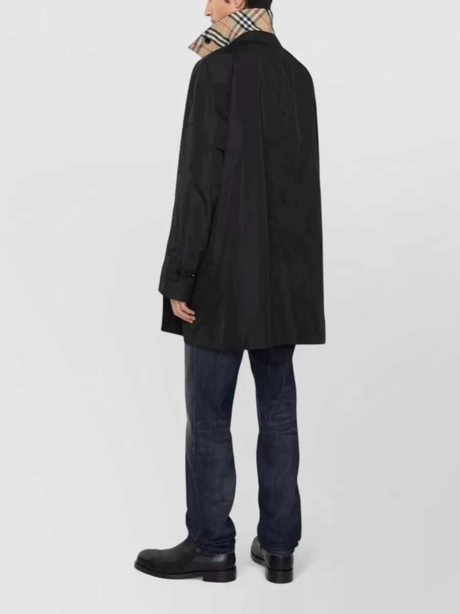 Burberry Nylon Single-Breasted Car Coat