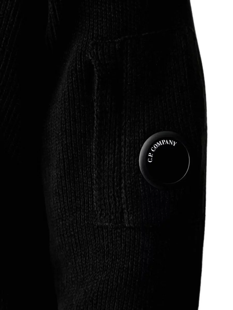C.p. Company Chenille Cotton Polo Sweater