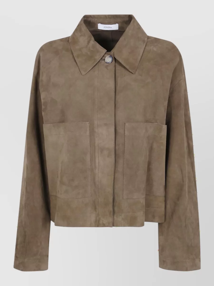 Joseph suede single-breasted coat