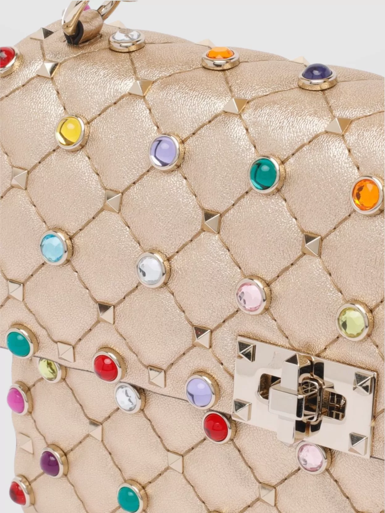 Valentino Garavani Quilted Studs Shoulder Bag With Adaptable Strap