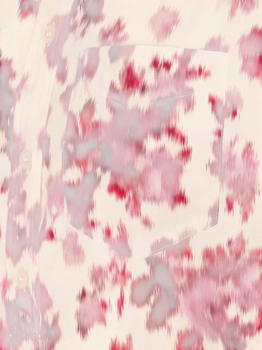 Isabel Marant Silk Blouse Floral Print Chest Pocket