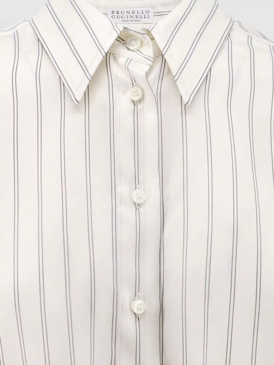 Brunello Cucinelli Striped Silk Shirt