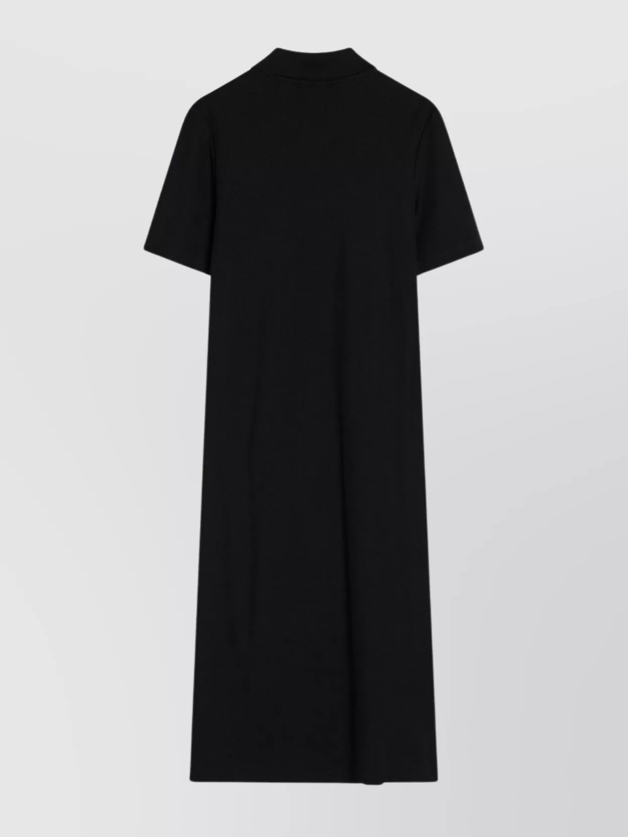 Moncler Polo Dress Logo Collar Short Sleeves In Black