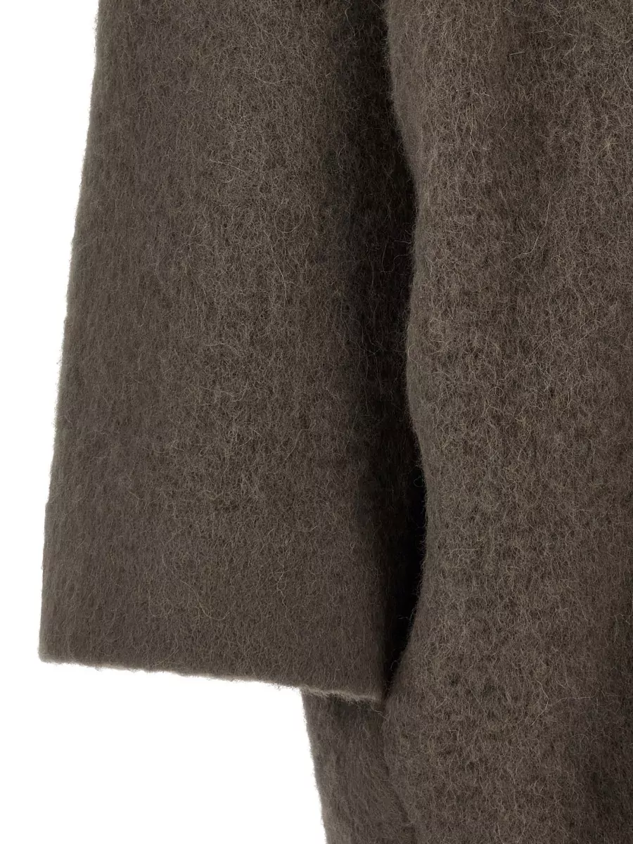 Rick Owens Alpaca Wool Bouclé Cocoon Coat