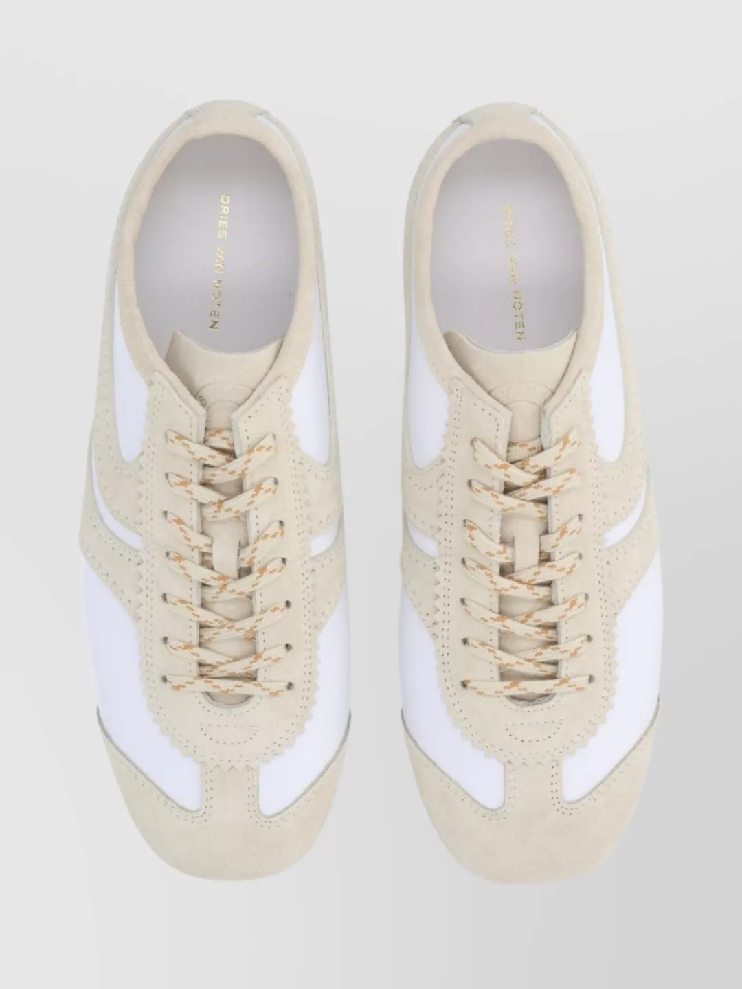 Dries Van Noten Suede Low-Top Sneakers Contrast Stitching