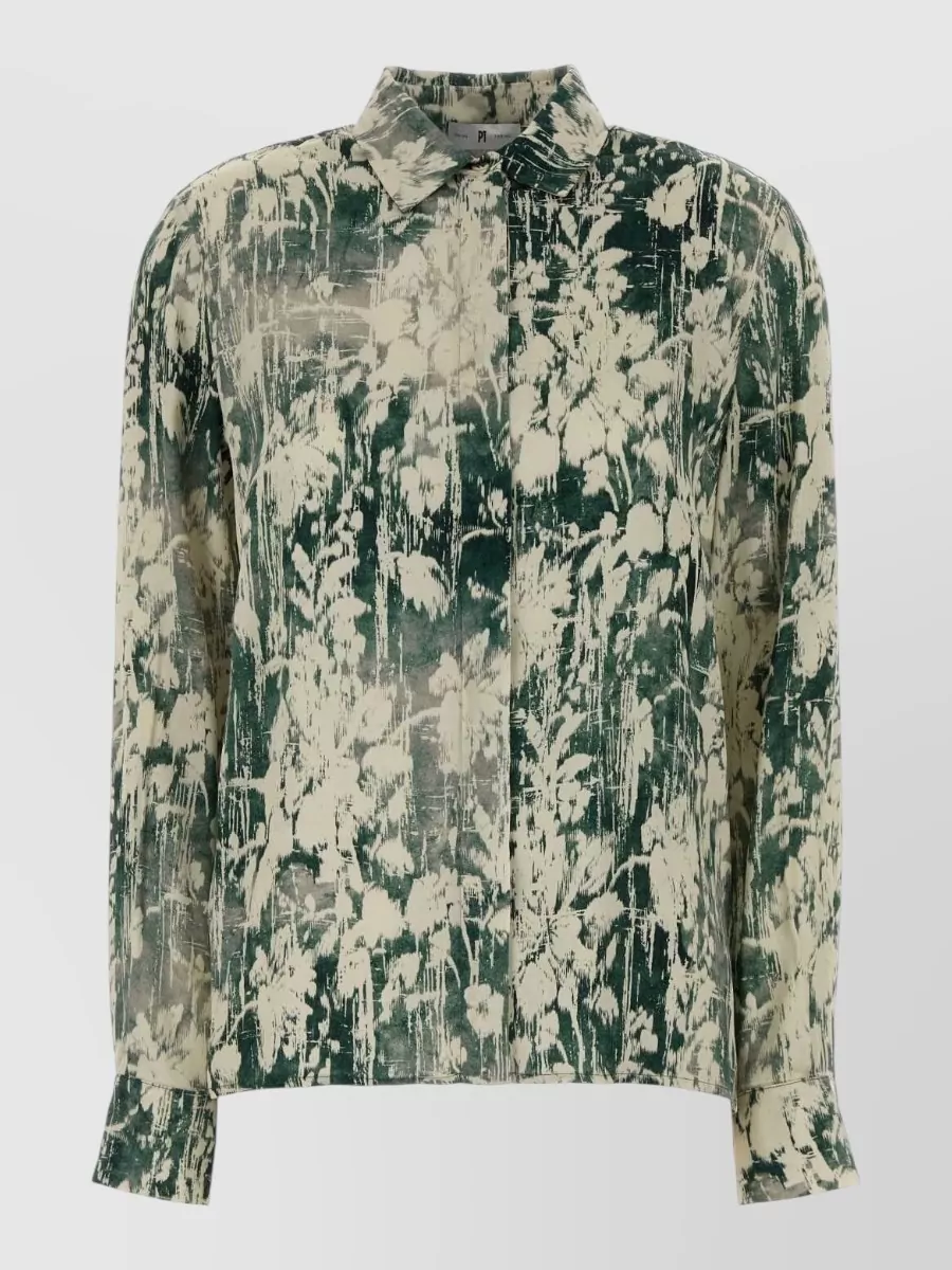 Pt Torino printed satin shirt