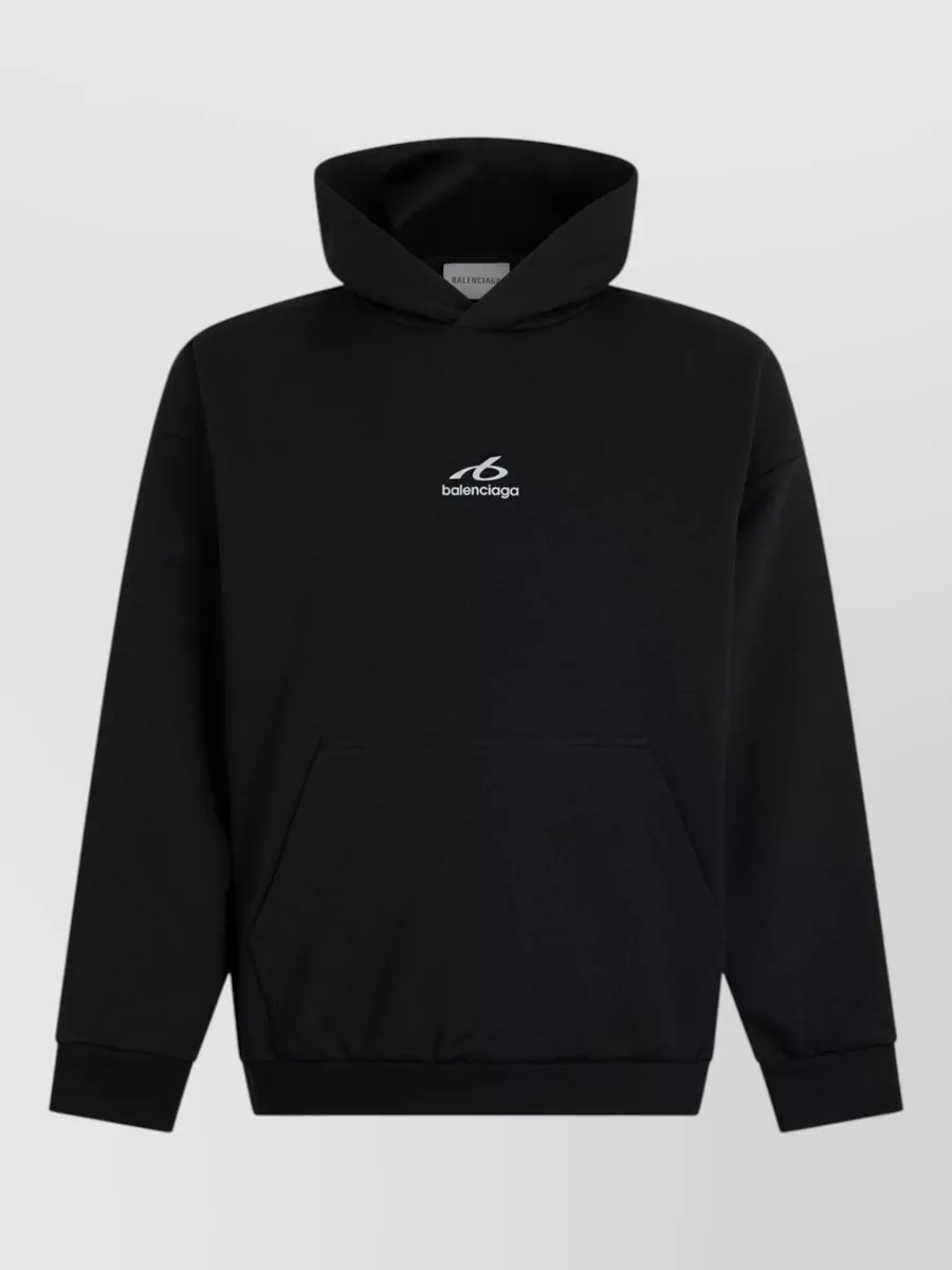 Balenciaga cotton logo print hoodie