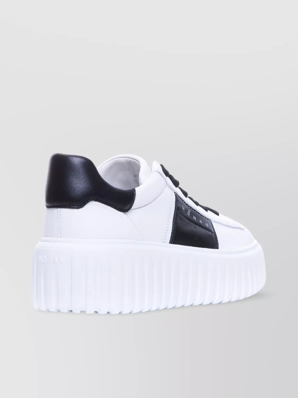 Hogan Low Top Leather Sneakers With Platform Sole