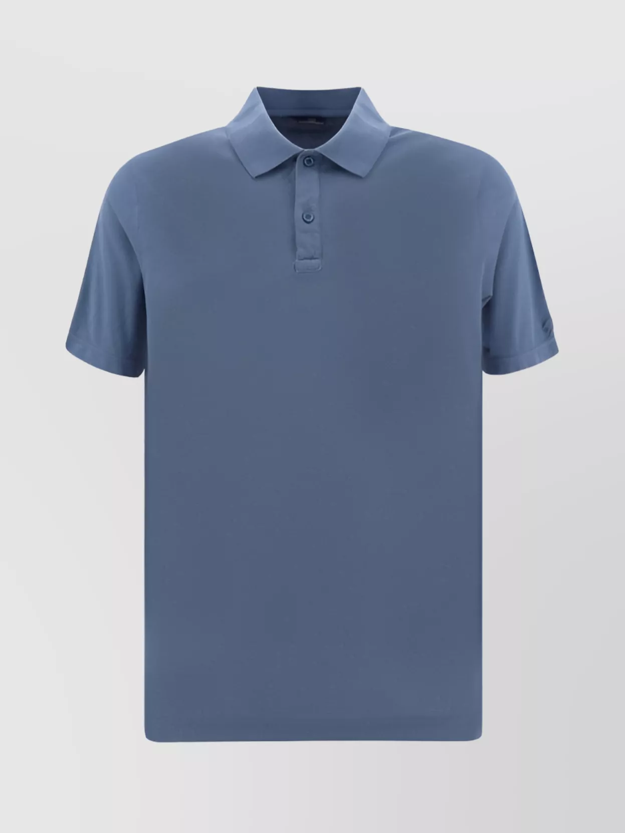 Shop Paul & Shark Ribbed Collar Cotton Polo Shirt Monochrome