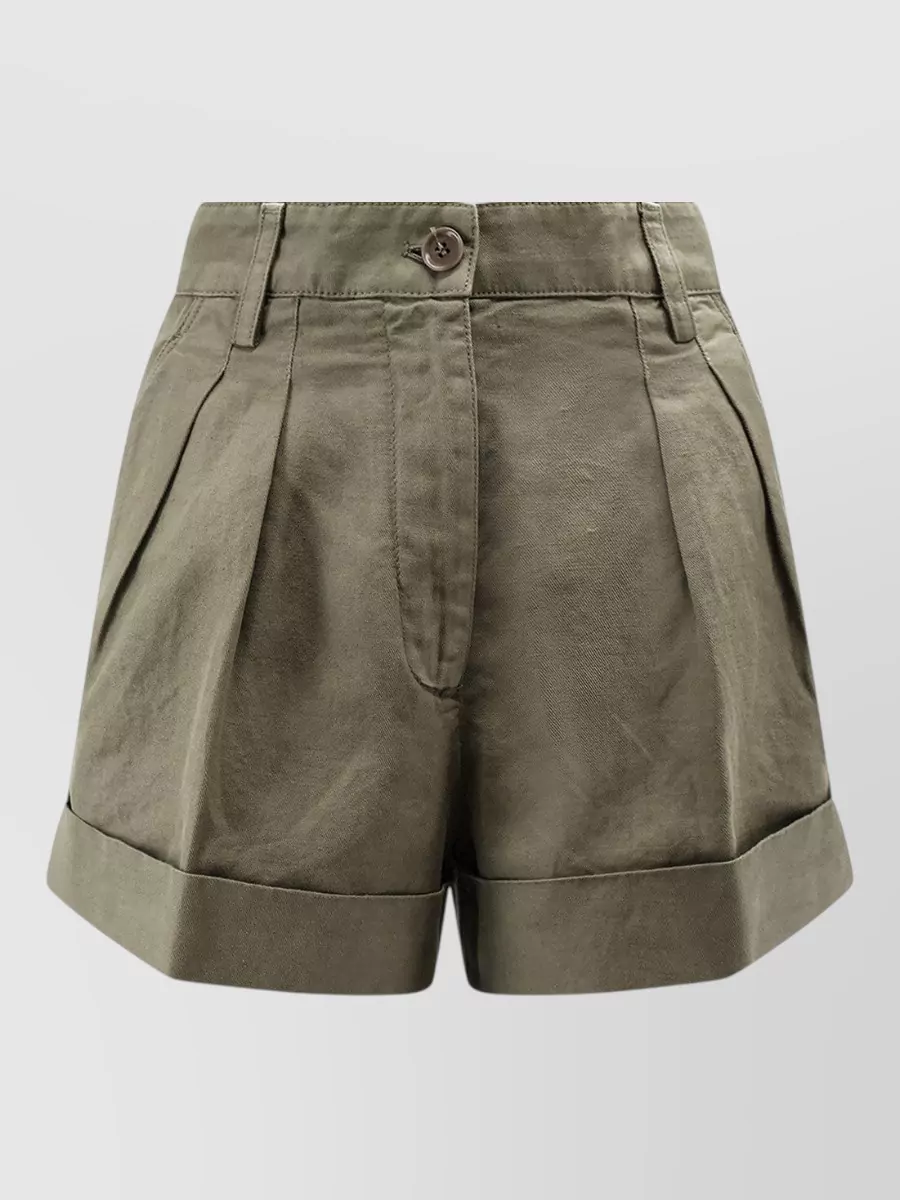 Aspesi Pleated Cropped Trousers