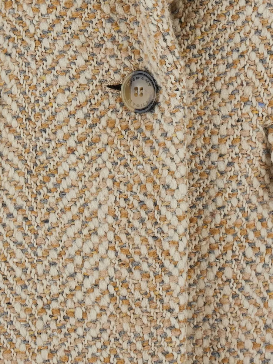 Isabel Marant Etoile Single Breasted Wool Herringbone Coat