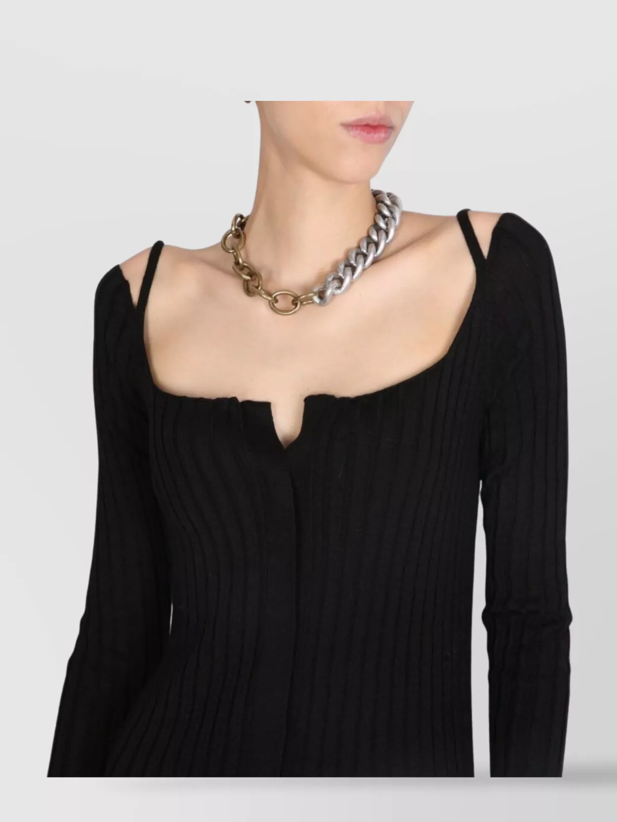 Philosophy Di Lorenzo Serafini Square Neckline Ribbed Texture Midi Dress