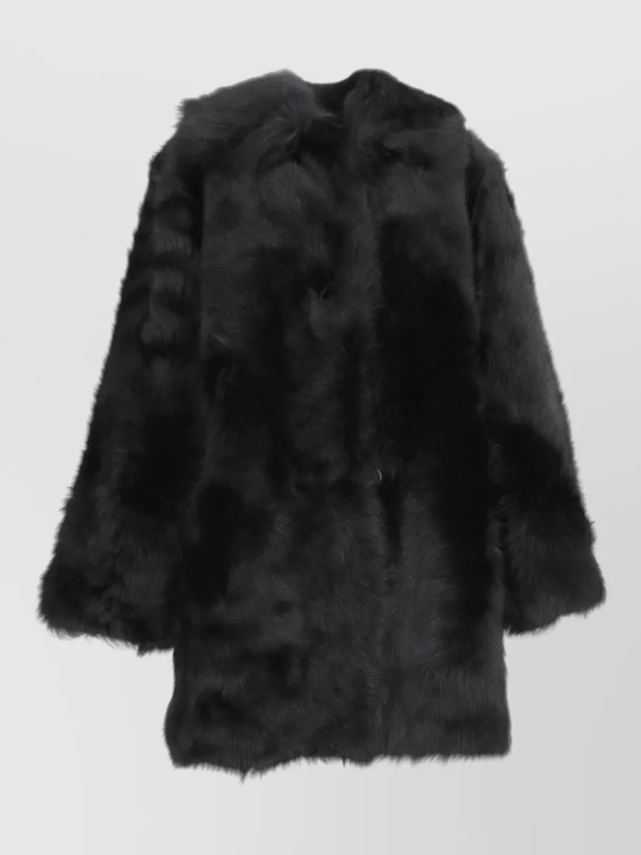 La Rose Long faux fur coat