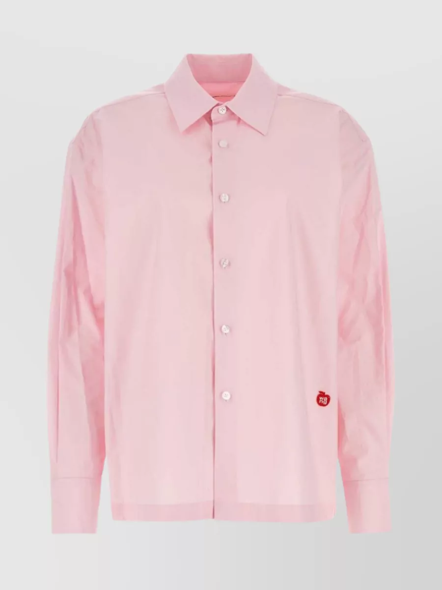 Shop Alexander Wang Cuffed Sleeves Poplin Shirt In Pastel