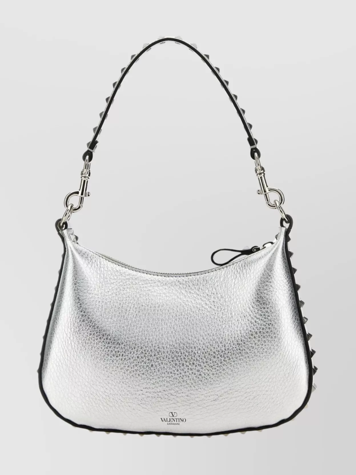 Shop Valentino Leather Rockstud Shoulder Bag
