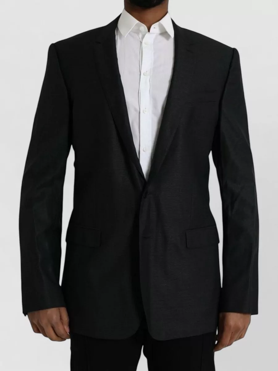 Dolce&Gabbana Silk virgin wool single-breasted blazer
