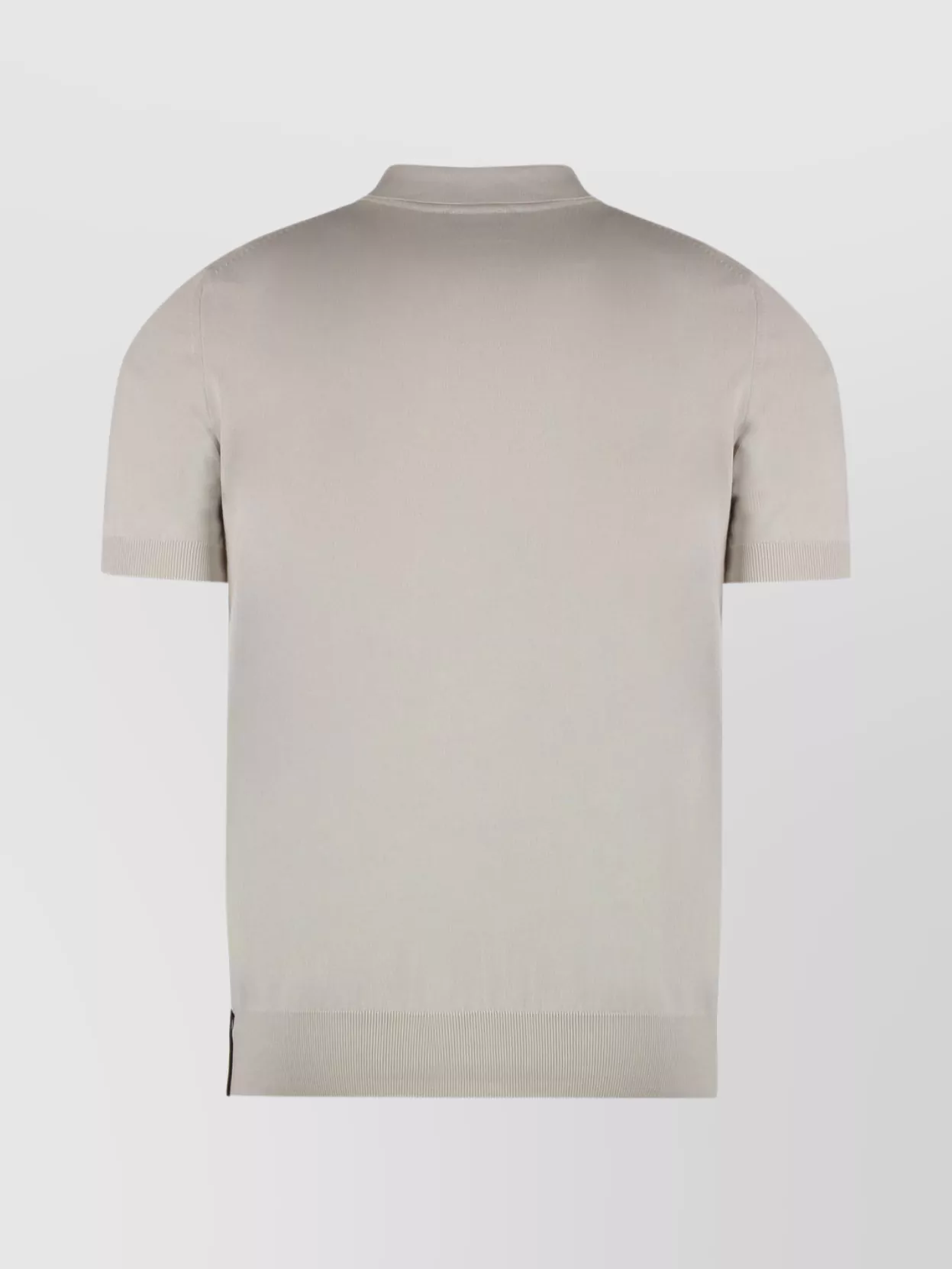 K-Way Knitted Cotton Polo With Ribbed Accents