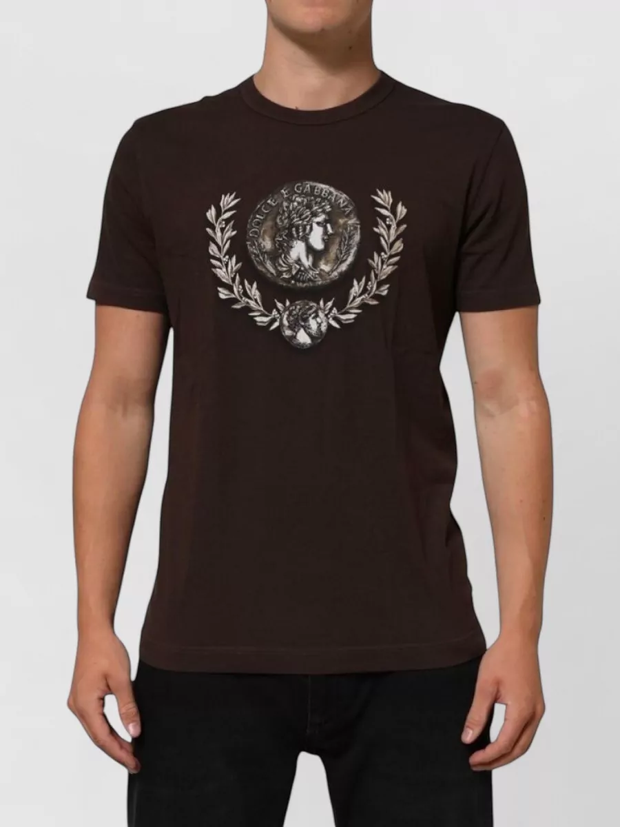 Dolce&Gabbana coin print cotton crew neck t-shirt