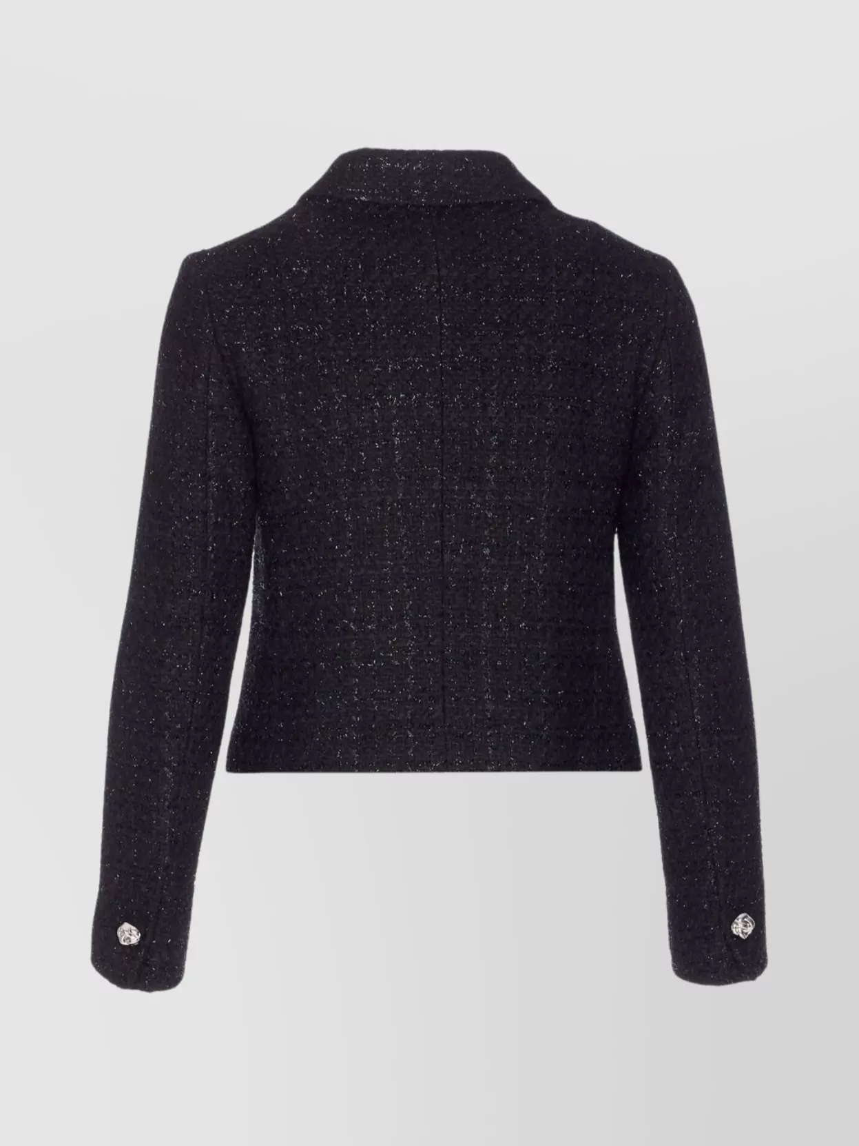 Tagliatore Textured Boucle Jacket With Long Sleeves And Pockets In Black