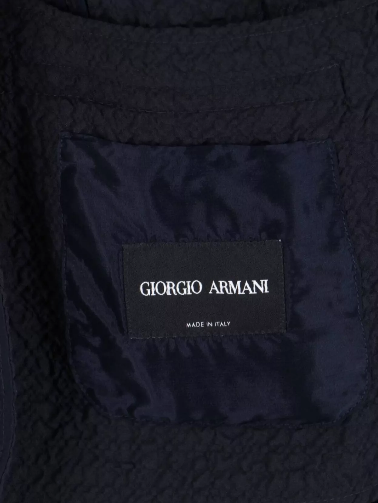 Giorgio Armani Front Pockets Notched Lapel Single Breasted Textured Fabric