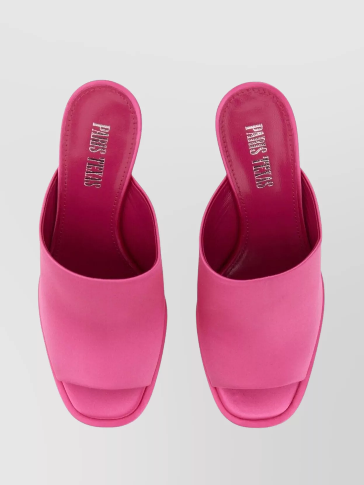 Paris Texas Platform Satin Open Toe Mule
