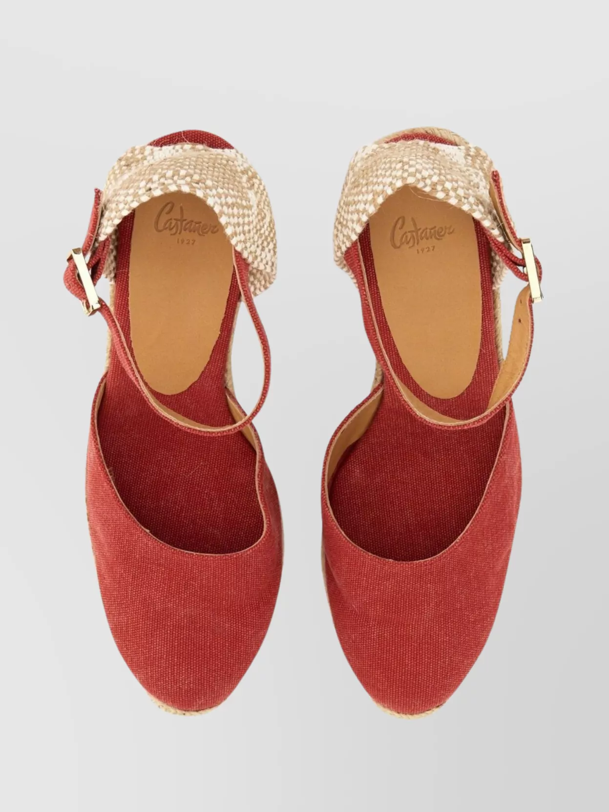 Castaner Woven Texture Peep Toe Espadrilles