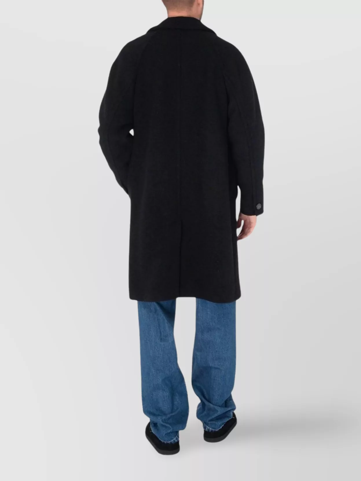 A.p.c. Wool Coat With Long Sleeves And Side Pockets