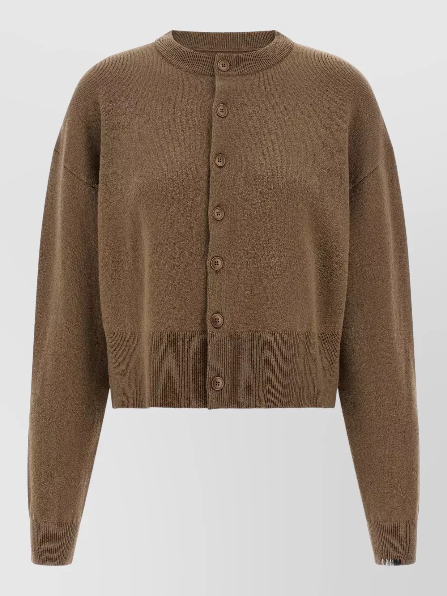 Extreme Cashmere Cashmere cropped ribbed cardigan